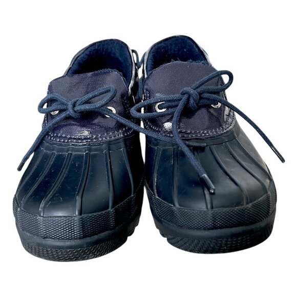 Women's Navy Blue Sperry Duckling Rubber Waterproof Shoes Rubber Slip On Sz 7.5 - Picture 5 of 13